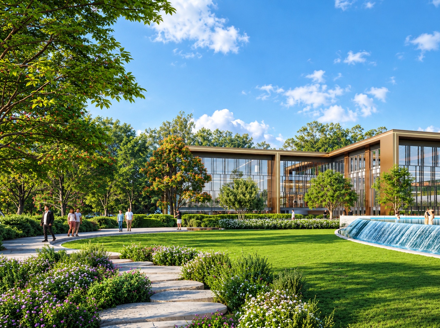 Landscaped courtyard