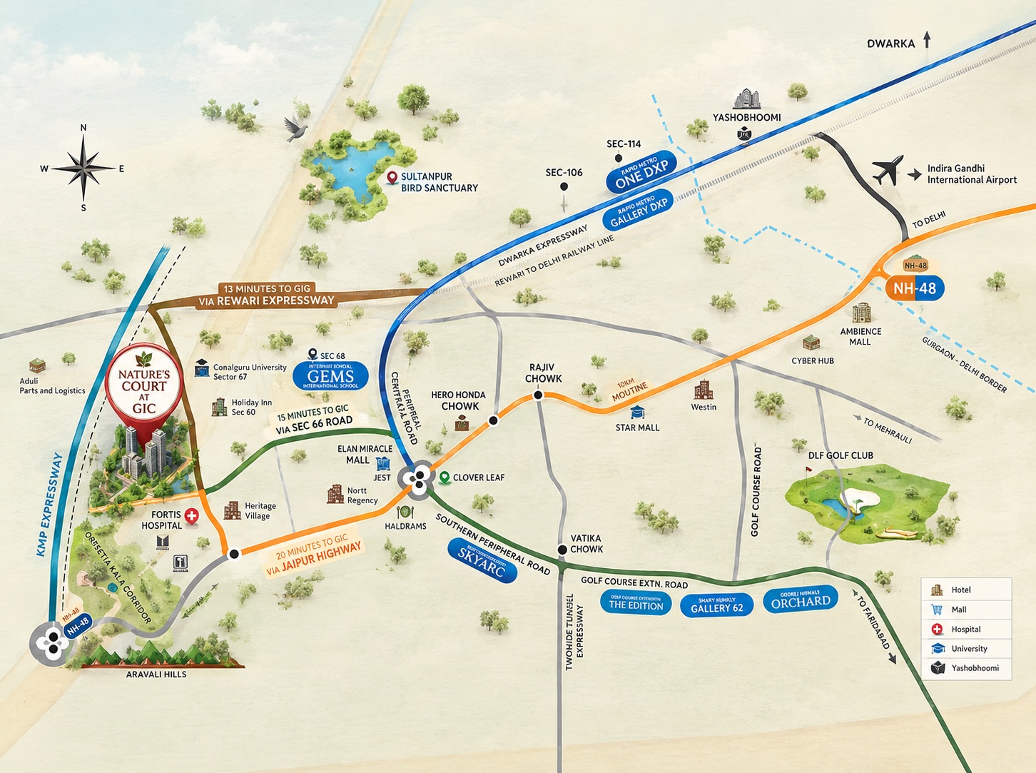 Location map of Nature’s Court